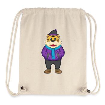 Tiger Winter Scarf Hat - Stanley/Stella Recycled Gym Bag - natural - Front