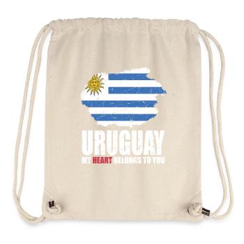 Drapeau de l’Uruguay - Sac à cordon recyclé Stanley/Stella - blanc naturel - Devant