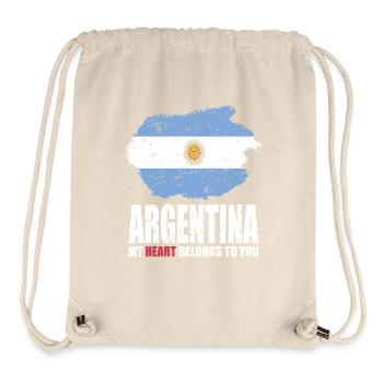 Drapeau de l’ARGENTINE - Sac à cordon recyclé Stanley/Stella - blanc naturel - Devant