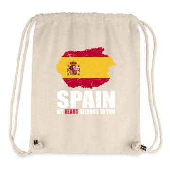 Drapeau de l’Espagne - Sac à cordon recyclé Stanley/Stella - blanc naturel - Devant