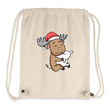 Elch Weihnachten Schlafen Schlaf Ausschlafen - Stanley/Stella recycelter Gym Bag - Naturweiß - Vorne