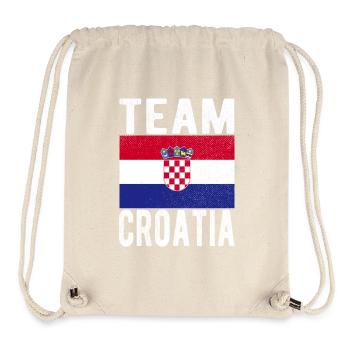 Drapeau de la Croatie - Sac à cordon recyclé Stanley/Stella - blanc naturel - Devant