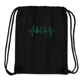 Outil de jardin Heartbeat Jardin - Sac à cordon recyclé Stanley/Stella - noir - Devant