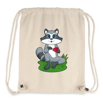 Cartes de poker Raccoon - Sac à cordon recyclé Stanley/Stella - blanc naturel - Devant
