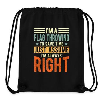 Throwing the flag - Stanley/Stella Recycled Gym Bag - black - Front