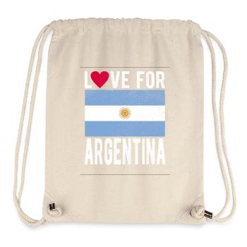 Drapeau de l’ARGENTINE - Sac à cordon recyclé Stanley/Stella - blanc naturel - Devant
