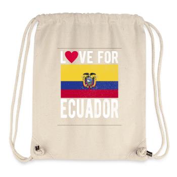 Drapeau de l’Équateur - Sac à cordon recyclé Stanley/Stella - blanc naturel - Devant