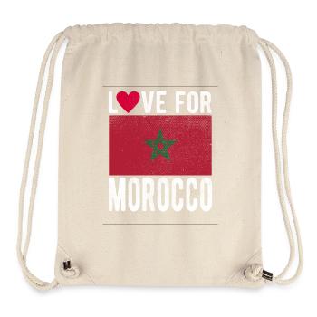 Drapeau du Maroc - Sac à cordon recyclé Stanley/Stella - blanc naturel - Devant