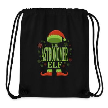 Astronom Weihnachtself - Stanley/Stella recycelter Gym Bag - Schwarz - Vorne