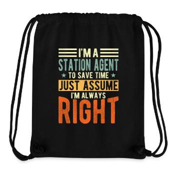 Station Agent - Stanley/Stella Recycled Gym Bag - black - Front