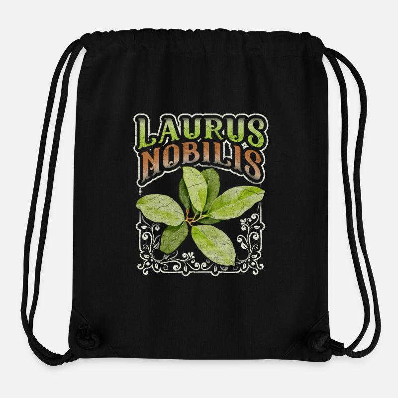 Lorbeer, Lorbeerblatt, Laurus-Nobilis - Stanley/Stella recycelter Gym Bag - Schwarz