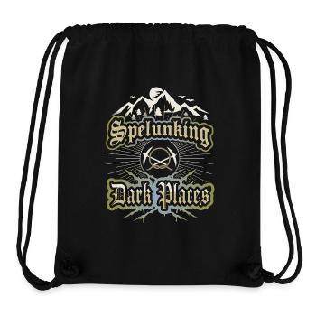 Speläologie, Spruch für Höhlenforscher, Spelunking - Stanley/Stella recycelter Gym Bag - Schwarz - Vorne