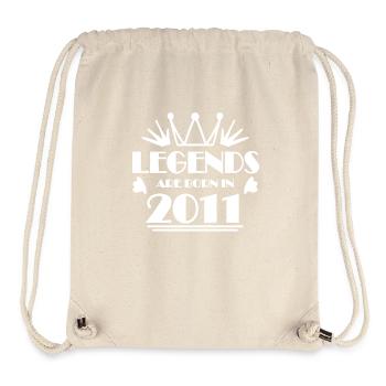 2011 - millésime 2011 - année de construction 2011 cadeau - Sac à cordon recyclé Stanley/Stella - blanc naturel - Devant