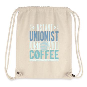 Dicton unioniste sur le café - Sac à cordon recyclé Stanley/Stella - blanc naturel - Devant
