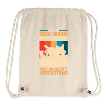 Dock Diving Hunde Hundehalter Hundesport Geschenk - Stanley/Stella recycelter Gym Bag - Naturweiß - Vorne