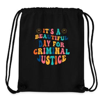 It's a beautiful day for criminal justice - Stanley/Stella Recycled Gym Bag - black - Front