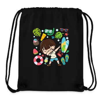 Dabbing Boy Beach Lifestyle Sommerzeit Gemäßigte - Stanley/Stella recycelter Gym Bag - Schwarz - Vorne
