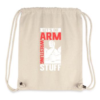 Arm Wrestling Armwrestling Armdrücken Geschenk - Stanley/Stella recycelter Gym Bag - Naturweiß - Vorne