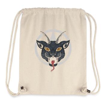 Dämonische Gehörnte Katze, Gruseliges - Stanley/Stella recycelter Gym Bag - Naturweiß - Vorne