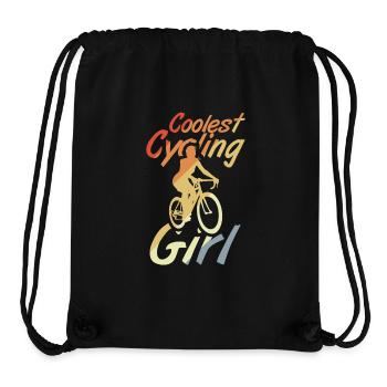 Coolste Radfahrerin - Stanley/Stella recycelter Gym Bag - Schwarz - Vorne