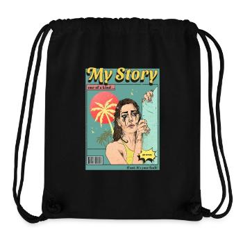 Bande dessinée - Sac à cordon recyclé Stanley/Stella - noir - Devant