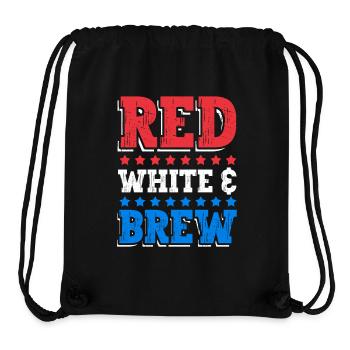 Red white and brown drink July 4 - Stanley/Stella Recycled Gym Bag - black - Front