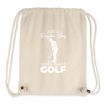 Regular Boy Who Plays Golf - Stanley/Stella recycelter Gym Bag - Naturweiß - Vorne