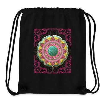 Arabesque, Mandala Design, 3D Mandala - Stanley/Stella Recycled Gym Bag - black - Front