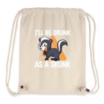 Je serai ivre comme une moufette | - Sac à cordon recyclé Stanley/Stella - blanc naturel - Devant