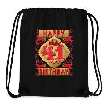 41. Geburtstag 41 Jahre alt Spruch, Vintage-Design - Stanley/Stella recycelter Gym Bag - Schwarz - Vorne