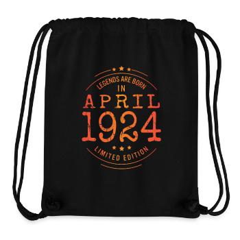 Anniversaire Avril 1924 Edition Limitée Millésime - Sac à cordon recyclé Stanley/Stella - noir - Devant