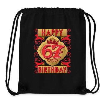 67th birthday 67 years old saying, vintage design - Stanley/Stella Recycled Gym Bag - black - Front