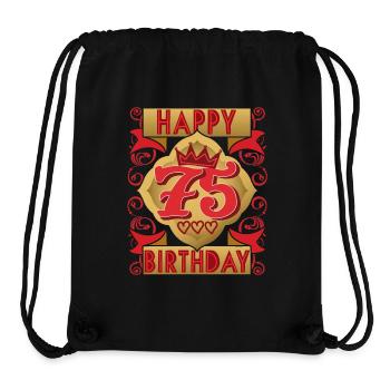 75. Geburtstag 75 Jahre alt Spruch, Vintage-Design - Stanley/Stella recycelter Gym Bag - Schwarz - Vorne