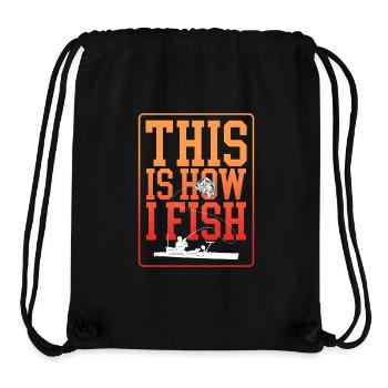 Kayak Fishing Kayaking Angler Kayaker Gift - Stanley/Stella Recycled Gym Bag - black - Front