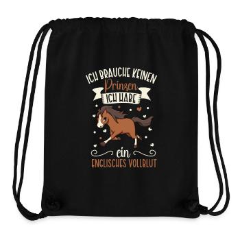 Ich brauche keinen Prinzen - Englisches Vollblut - Stanley/Stella recycelter Gym Bag - Schwarz - Vorne