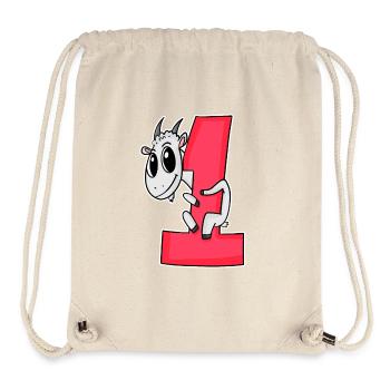 1 year old - School enrolment - Goat motif - Winner - Stanley/Stella Recycled Gym Bag - natural - Front