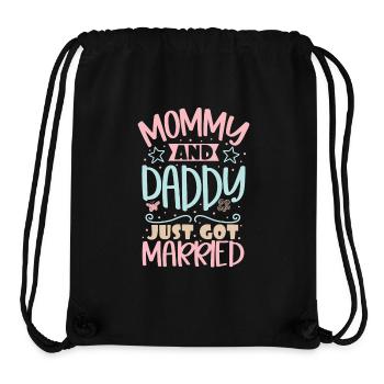 Mom and Dad got married - Stanley/Stella Recycled Gym Bag - black - Front
