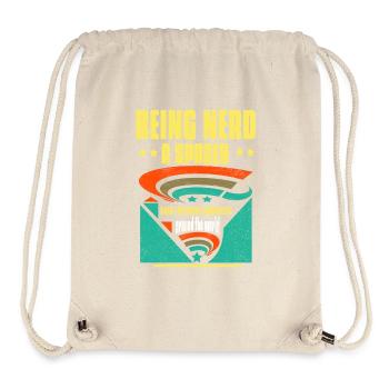 Vintage Nerd - Funny - Stanley/Stella Recycled Gym Bag - natural - Front