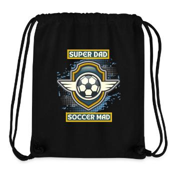 Soccer Dad, funny saying, soccer dad - Stanley/Stella Recycled Gym Bag - black - Front