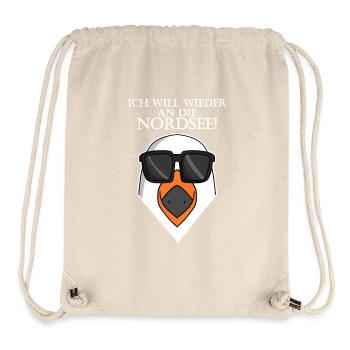 Nordsee Plattdeutsch Spruch Moin Möwe - Stanley/Stella recycelter Gym Bag - Naturweiß - Vorne