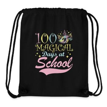 100 jours magiques à l’école Conte de fées fantastique - Sac à cordon recyclé Stanley/Stella - noir - Devant