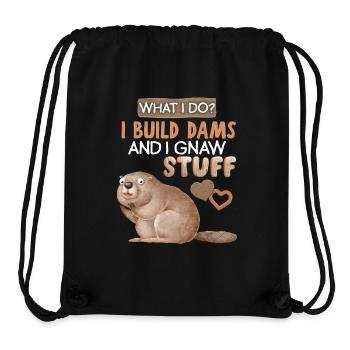 Lustiger-Biber, Biber-Spruch, Wortspiel, Pun - Stanley/Stella recycelter Gym Bag - Schwarz - Vorne