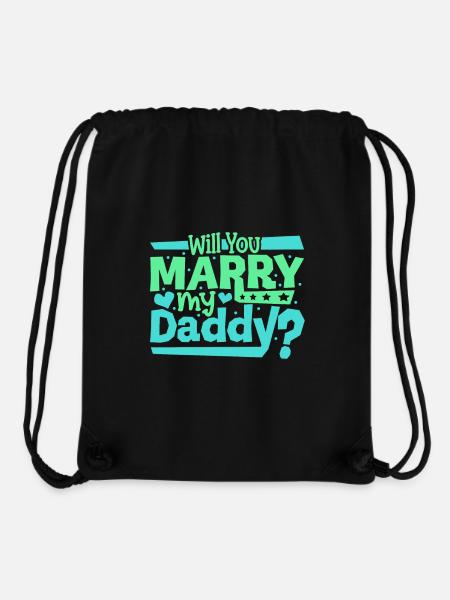 Willst du meinen Papi heiraten - Stanley/Stella recycelter Gym Bag - Schwarz