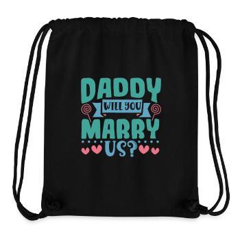 Daddy you want to marry us - Stanley/Stella Recycled Gym Bag - black - Front
