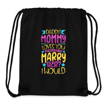 Papà vuoi sposare mamma - Borsa sportiva in tessuto riciclato Stanley/Stella - nero - Fronte