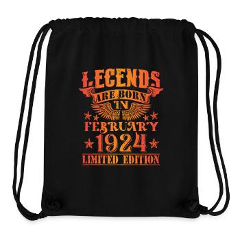Anniversaire Février 1924 Edition Limitée Millésime - Sac à cordon recyclé Stanley/Stella - noir - Devant