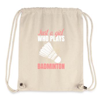 Badminton Mädchen - Stanley/Stella recycelter Gym Bag - Naturweiß - Vorne