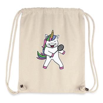 Badminton Einhorn - Stanley/Stella recycelter Gym Bag - Naturweiß - Vorne