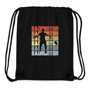 Badminton Spieler - Stanley/Stella recycelter Gym Bag - Schwarz - Vorne