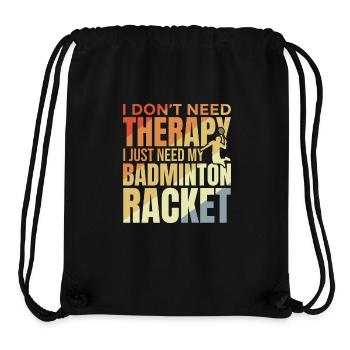 Badmintonspieler Spruch - Stanley/Stella recycelter Gym Bag - Schwarz - Vorne